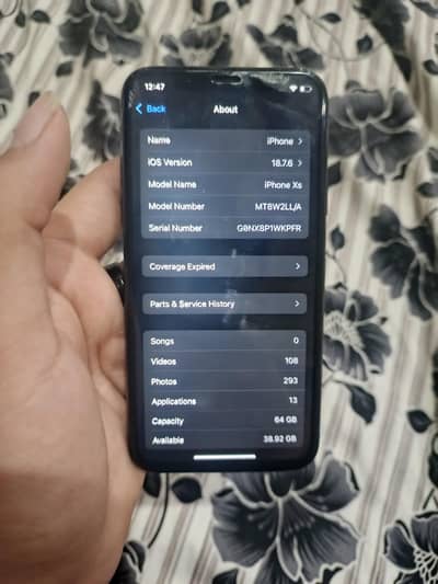 IPhone xs 64 GB non pta All original E sim Working ha