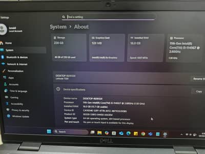 Dell Latitude 7320 Core i5 11 gen