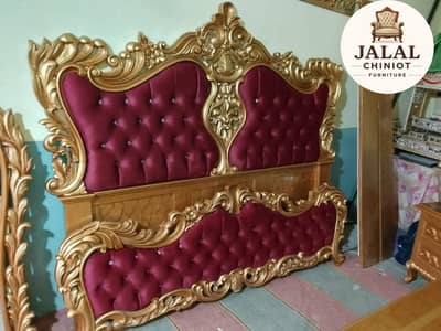 Sheesham Wood Bed Set Customize fabric and color as per your choice.