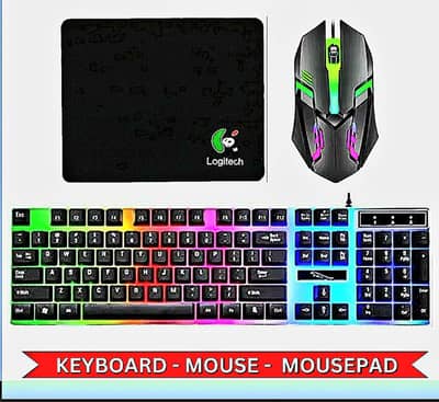 new RGB gaming mouse and RGB gaming keyboard with mouse pad