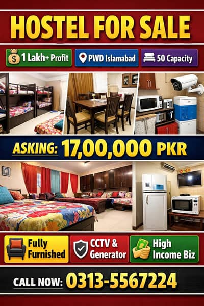 Running Girls Hostel for Sale | PWD Islamabad