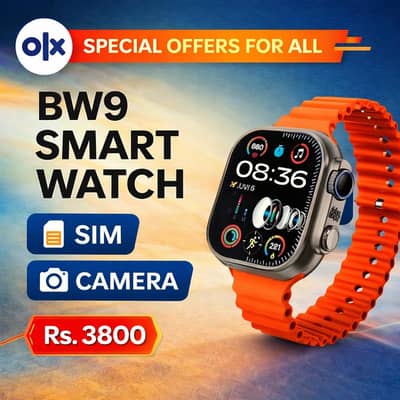 BW9 4G SIM + Camera Model 49 MM Smart Watch only Karachi