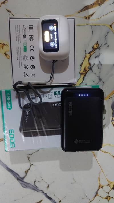 Sovo original(6000mAh) powerbank and A9 pro LCD earbuds