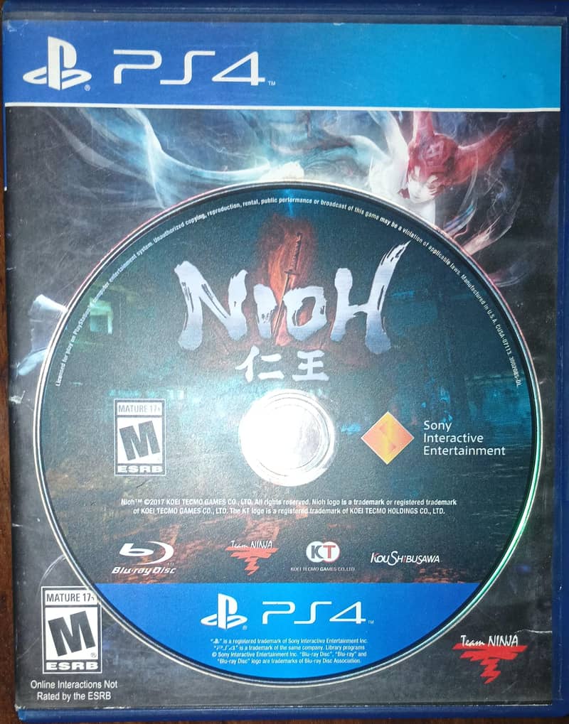 Elden ring Nioh 1.   ps4/ps5 2