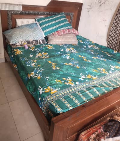 Bed, side tables, cupboard, dressing table, side cupboard