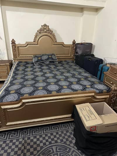 king size solid wooden Bed Dressing