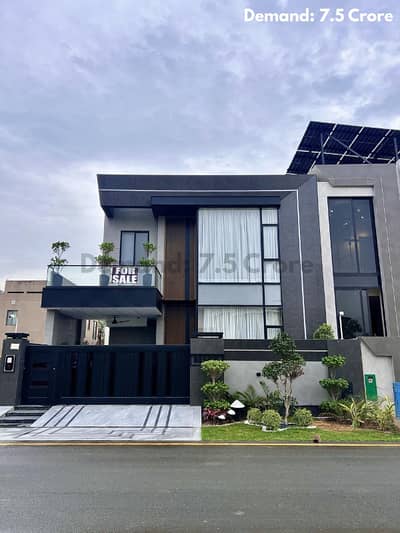 FULLY FURNISHED WITH SOLAR 9.5 MARLA ELEGANT AND FULLY MAINTAINED SUPER HOT LOCATED BUNGALOW IS AVAILABLE IN THE BEST BLOCK OF DHA LAHORE.