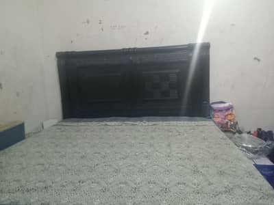 used bed with side tables  condition is good