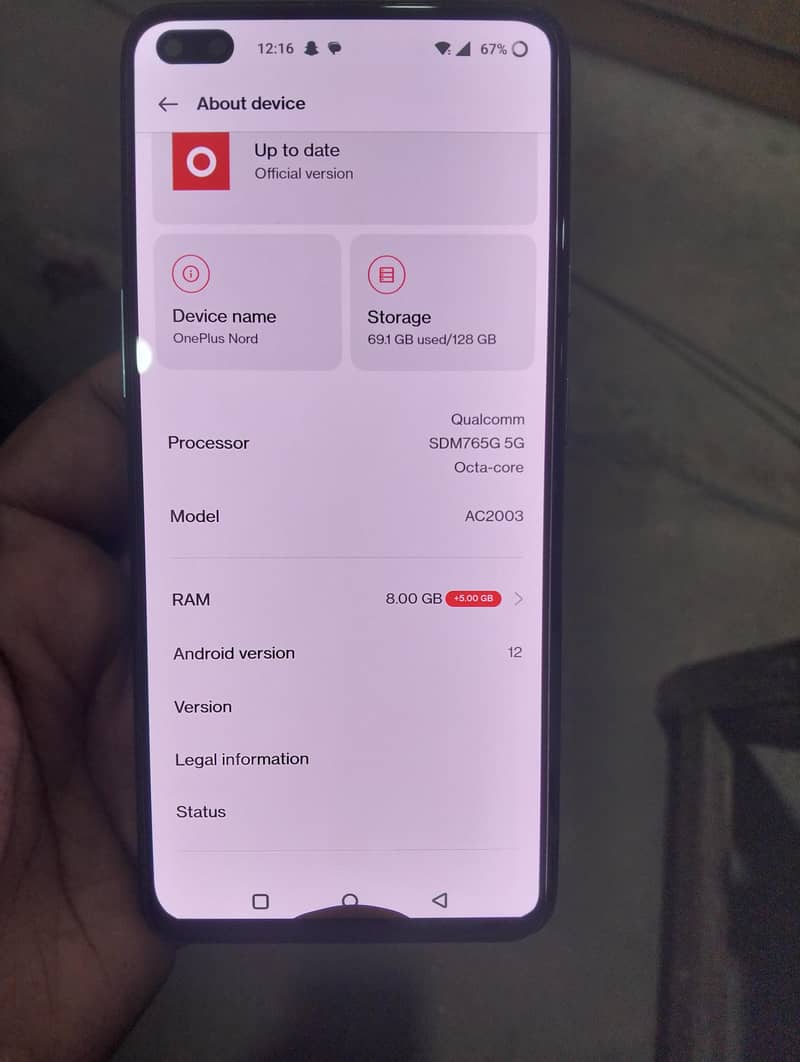 OnePlus Nord patch he 1