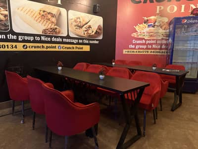 24 chairs and 6 tables for sale nice condition