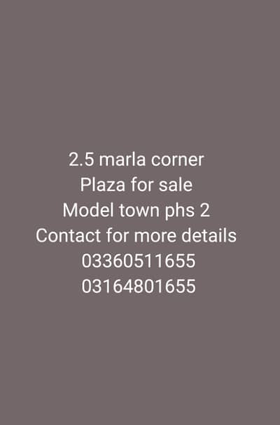 Plaza for sale in model town phase 2