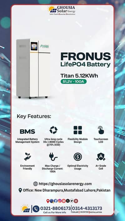 Fronus \ Solax 24 volt 100ah, 48 volt 100ah and 48 volt  lithium