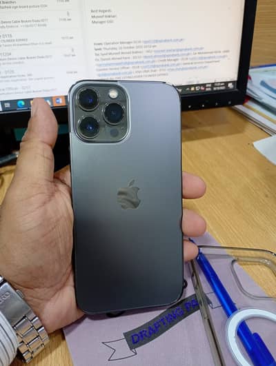 PTA APPROVED Iphone 13 Pro Max 128 GB in Black color