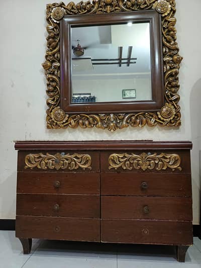 Mirror console with 6 drawer Dressing table