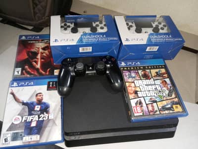 ps4 non jailbreak 500gb with 3 games 4 controllers