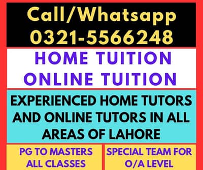 Home & Online Tuition/Male & Female Teachers/Home & Online Tutors