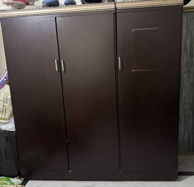 3 door wooden cupboard