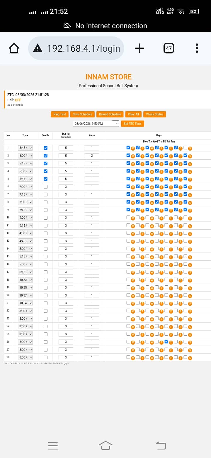 Automatic Programmable Smart School electric bell 1