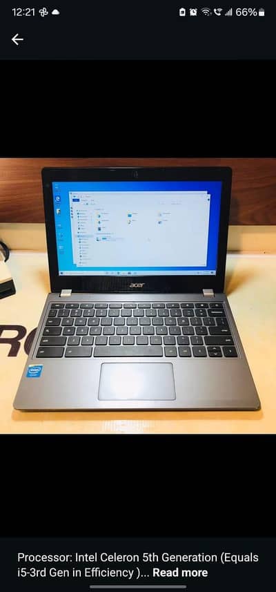 Laptop Acer c740 4 gb ram 128gbssd best for online working