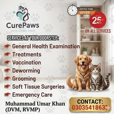 Experienced Vet Services at your Doorstep
