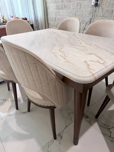 Dining table with chairs - 6 seater