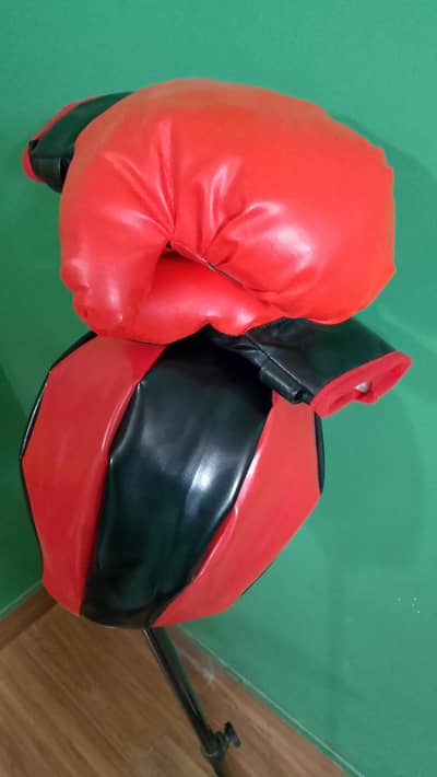 boxing gloves and stand