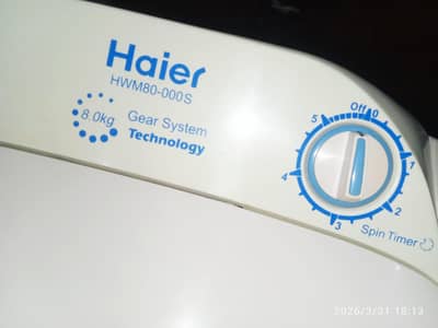 Haier washing machine twin tub model number HWM-80-000AS