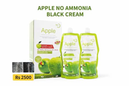 Apple Hair Color Cream No Ammonia – Natural Black