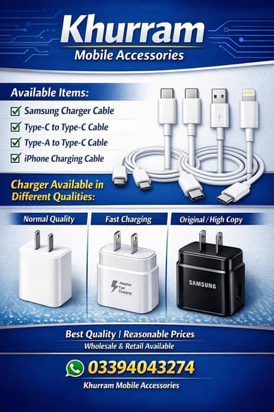 Mobile accessories Available