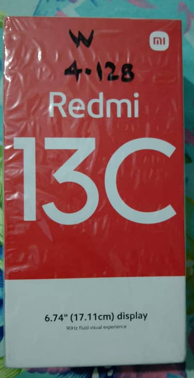 Redmi 13C. 4/128 Dual Sim PTA Approved. Sealed Set