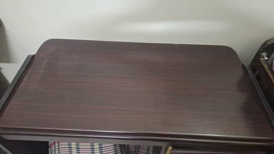 Basic Wooden Study Table for Sale | Dark Brown Desk | Good Condition