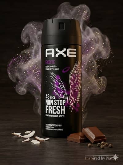 AXE Excite Deodorant Body Spray for Men - 150ml | Crisp Coconut & Bla