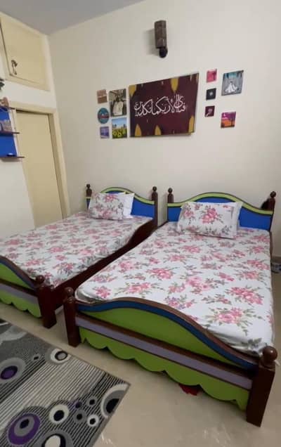 Bedset with dressing, cupboard and shelves