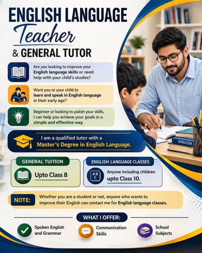 English Language + General Tutor Available