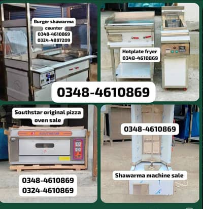 chips burger shawarma fries piza hotplate fryer table counter sale new