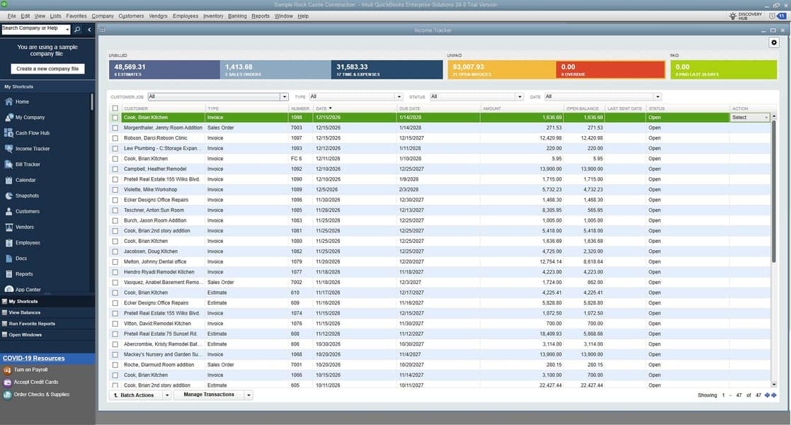 QuickBooks Learning 3
