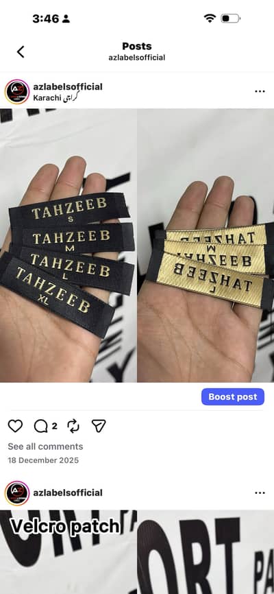 Woven patch woven tag hang tag fabric tag logo manufacture