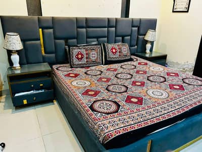 King Size Bed Set with Dressing table & side tables -  Good condition