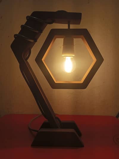 Wooden Hexagon lamp