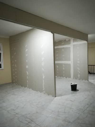 Gypsum Board & Glass Partition - Office Renovation Ceiling & Flooring