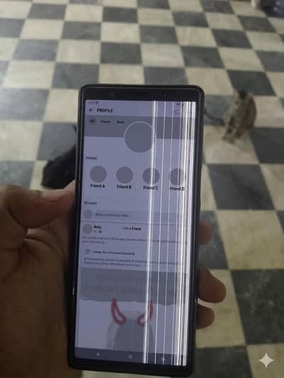 sony xperia 5 green lines official approve