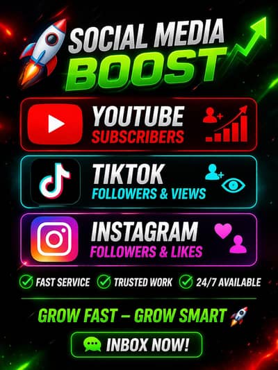 Grow Your YouTube TikTok Instagram Fast | Followers & Views