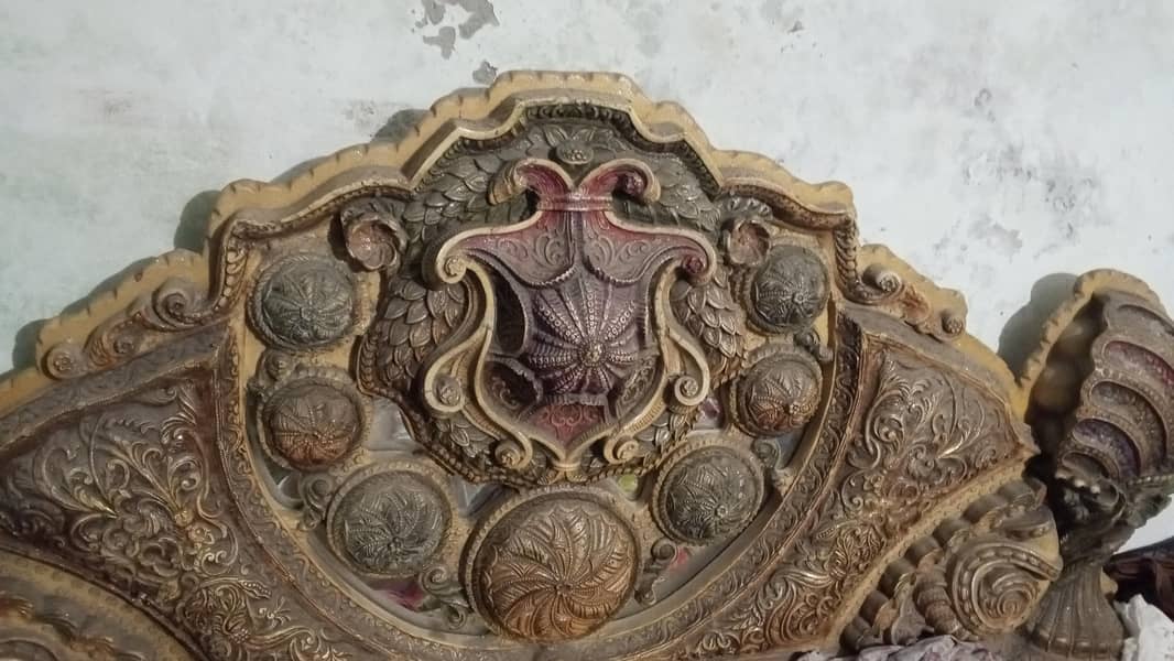 double bed with side table 0