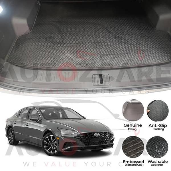 Hyundai Sonata China Rexine Custom-Size Trunk Mat - Model 2021-2024