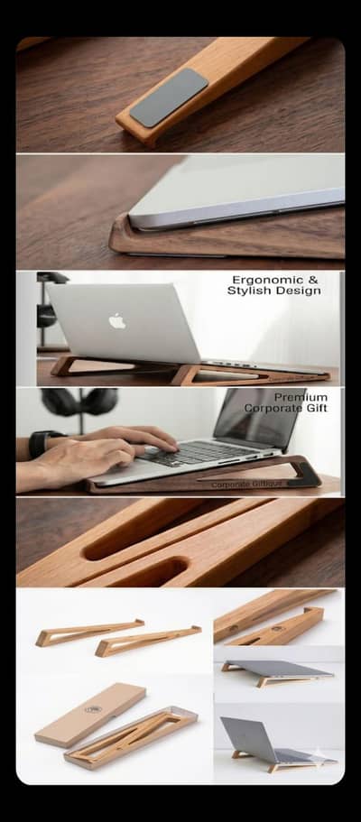 Wooden laptop stand with engraving (min 20 pcs)