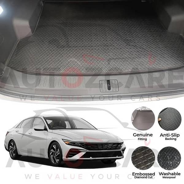 Hyundai Elantra EV China Rexine Custom-Size Trunk Mat - Model 2024-2025