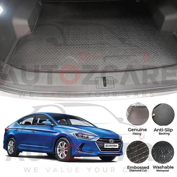 Hyundai Elantra China Rexine Custom-Size Trunk Mat - Model 2017-2023