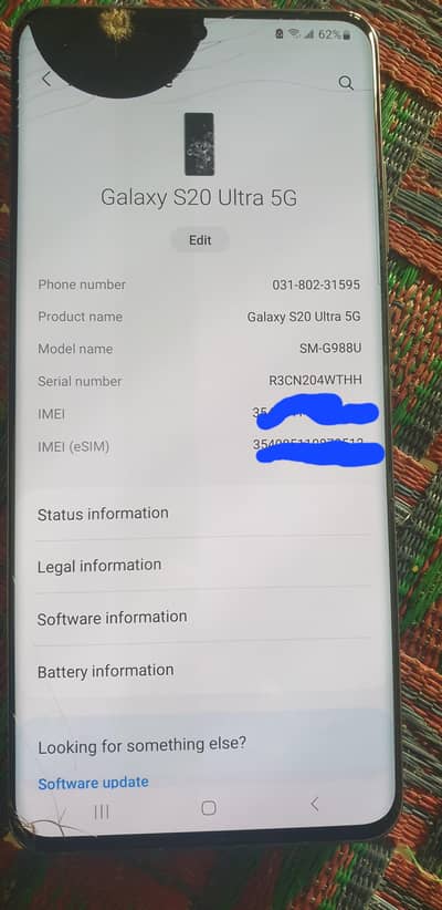 s20 ultra 5g 12/128 gb non pta