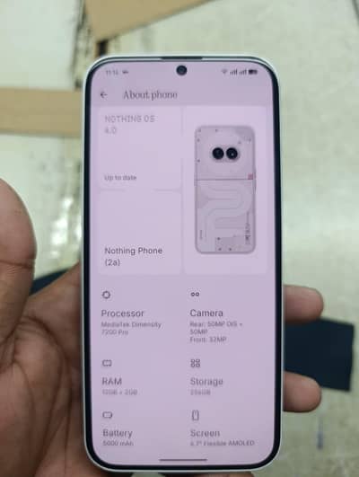 nothing 2a phone ram 12 ROM 256 GB official PTA total janiyan 10 by 10