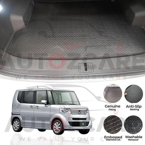 Honda N Box China Rexine Custom-Size Trunk Mat - Model 2011 - 2017